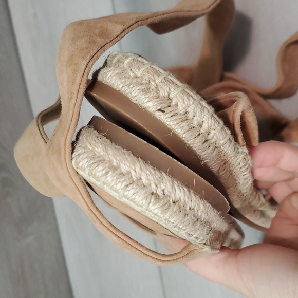 Splendid Womens Tereza Espadrille Lace Up Gladiator Suede Flats sandals sz 9.5 - Picture 10 of 12